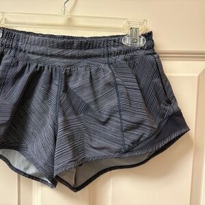 lululemon athletica Navy Striped Running Shorts